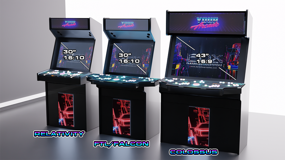 Paradox Arcade System - 'FTL/COLOSSUS' - XL Flagship 4 Player Arcade (Premium) 43" Monitor